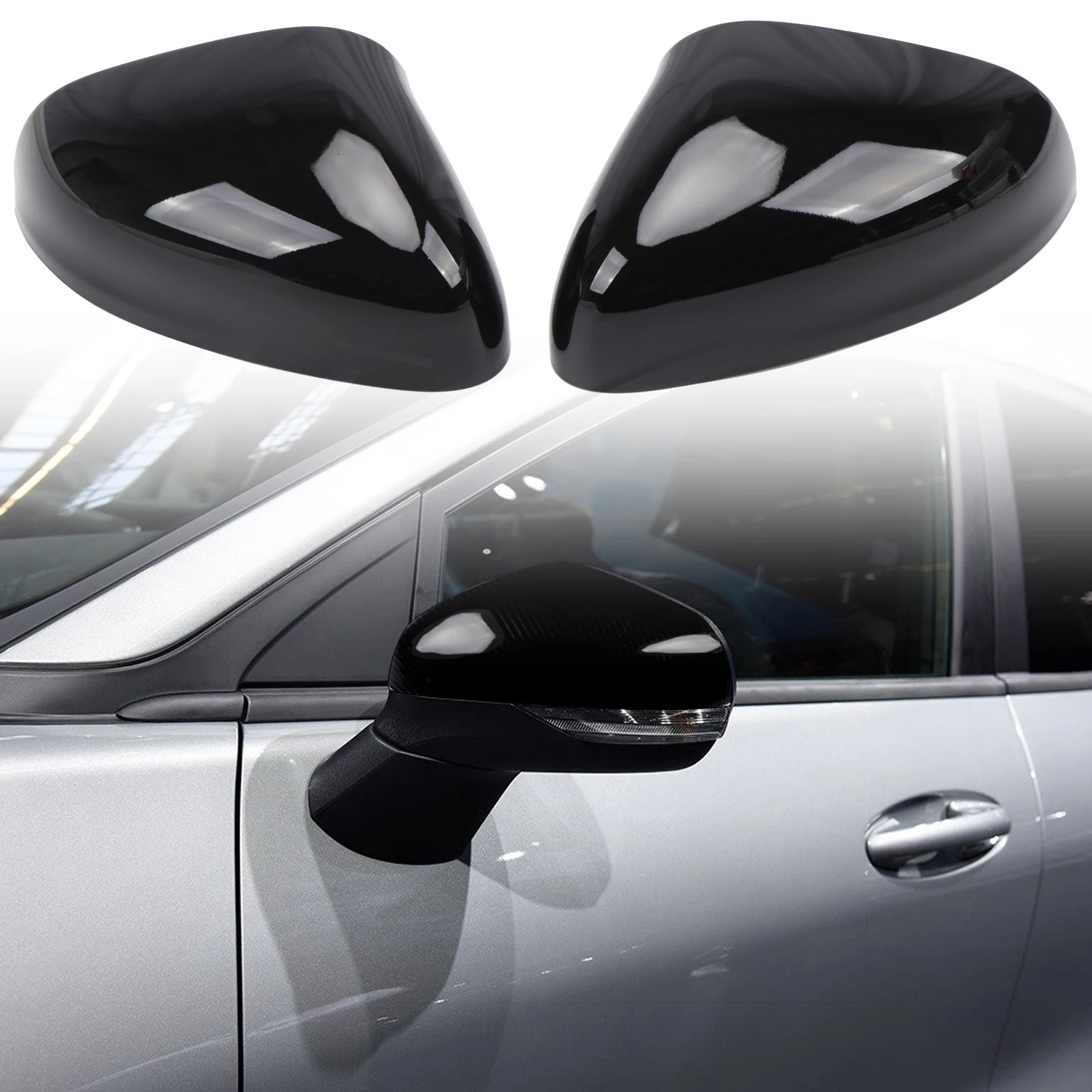 

For Ford PUMA 2019-2023 Car Accessories ABS Plastic Rearview Side Door Mirror Cover Trim