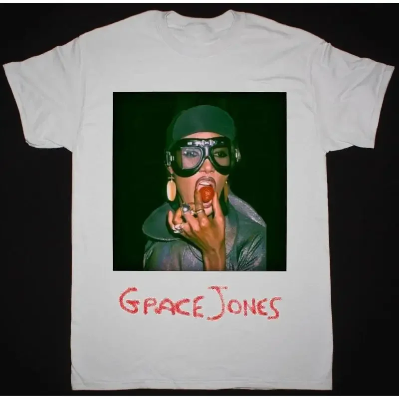 New Grace Jones  White All Size T Shirt QA071
