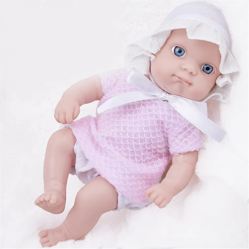 8inch Newborns Baby Girl in Vinyls Perfect for Parent Child Interaction Child Friendly Realistic Girl