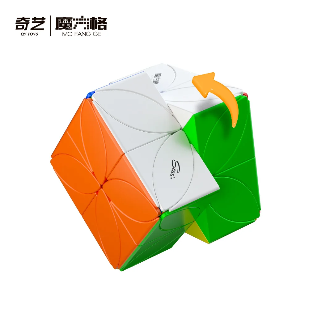 [CubeFun] QiYi Clover Cube Four Leaf Magic Cube รูปร่างแปลกปริศนาความเร็วสติกเกอร์ Professional การศึกษาของเล่นเกมของขวัญ