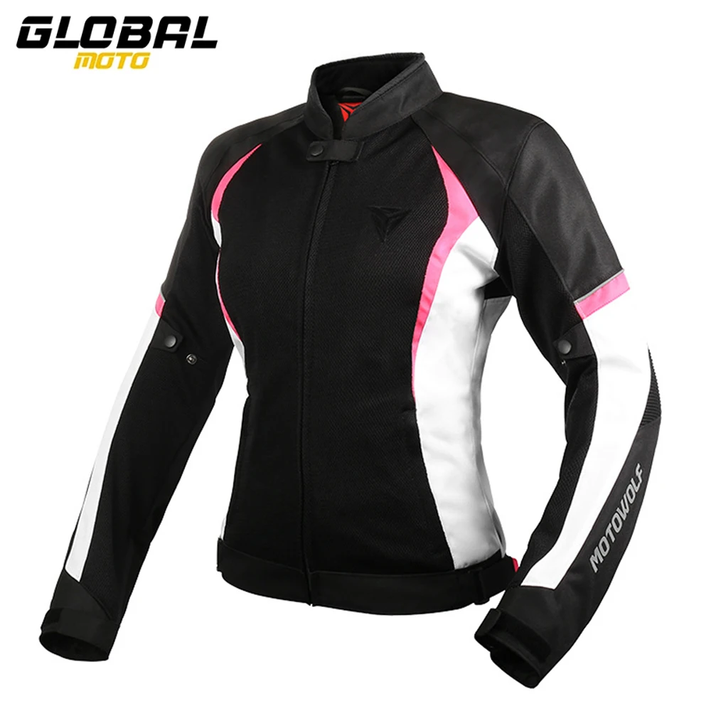 Women's Motorcycle Jacket Summer Breathable Mesh Motorbike Riding Jacket Outdoor Anti Drop Motocross Windproof Clothing