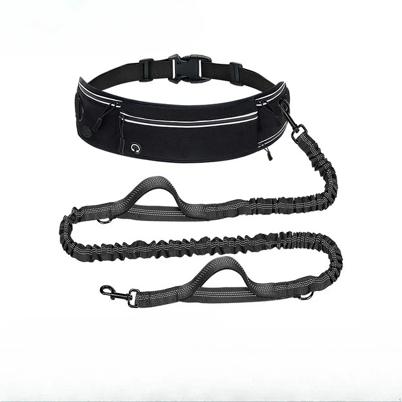 

Explosion proof running dog walking rope nylon reflective multifunctional stretchable sports waist bag pet traction rope