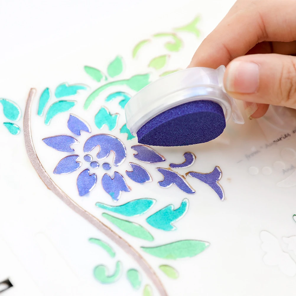 

6 PCS Pearl Printing Ink Pad Stamps Water Droplet Japanese and Korean Colorful Child