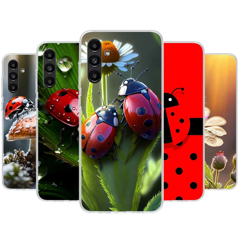 Insect Seven-Star ladybug Phone Case For Samsung Galaxy A51 A71 A50 A70 A40 A30 A20E A10 A41 A31 A21S A11 A01 A6 A8 + A7 A9 Plus