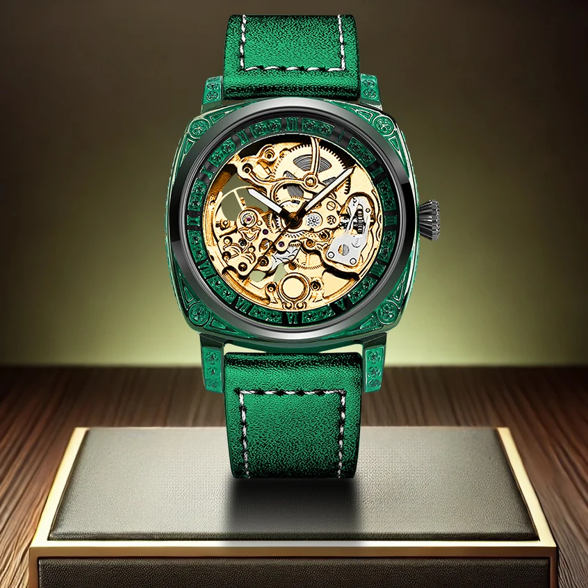 Watch displayed in luxury gift box