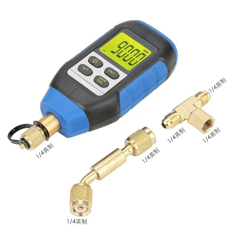 VMV-1 Digital Vacuum Gauge, Absolute Pressure Gauge Digital Electronic High Precision Pressure Gauge