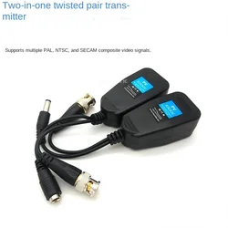 1 Pair(2pcs) Passive CCTV Coax BNC Power Video Balun Transceiver Connectors to RJ45 BNC male for CCTV video Camera