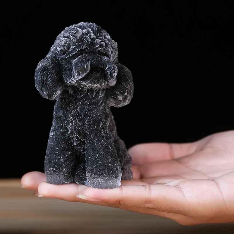 

Natural Obsidian Teddy Dog Lucky Ornament