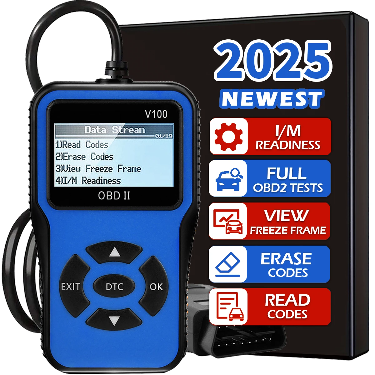 Advanced Universal Obdii Scanner for Automotive Engine Fault Codes, Can Diagnostic Tool for Reading and Erasing Error Codes