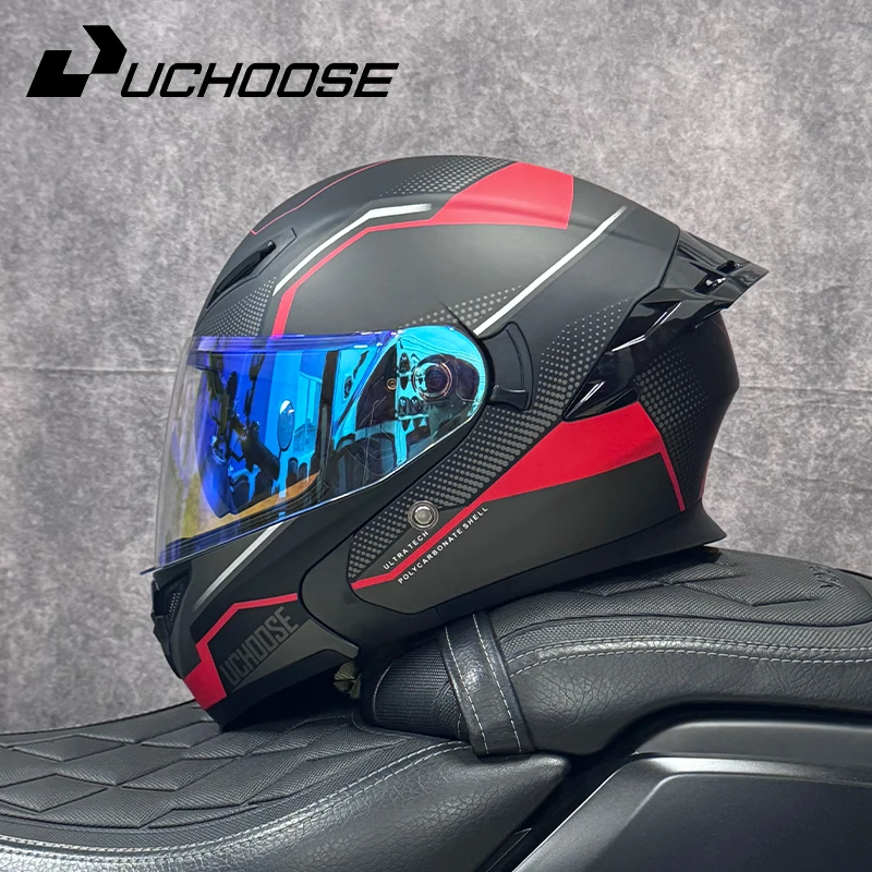 Hoge kwaliteit DOT Motorhelm Vier Seizoenen Motocross Racing Modulaire Flip Up Casco Moto Heren Dames Off Road Helm Onmaskerd