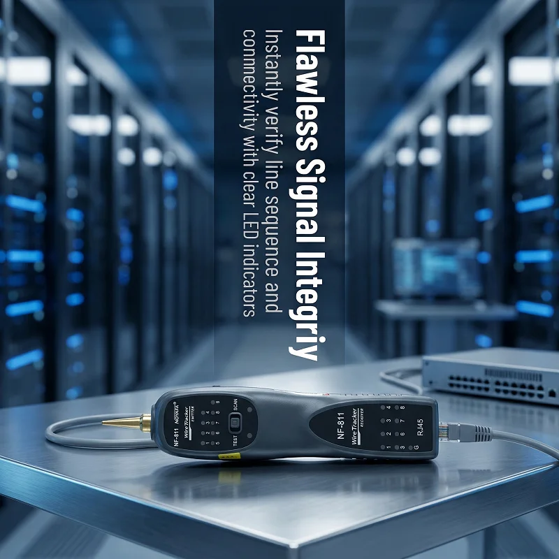 NF-811 Profesjonalny lokalizator kabli sieciowych 60V z zabezpieczeniem przed przepaleniem, narzędzie do trasowania przewodów dla kabli Ethernet 4-żyłowych (NOYAFA) — zdjęcie 4