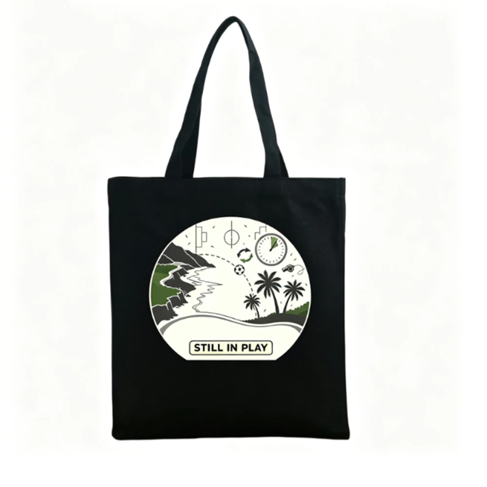 

Fashion Personalized Canvas Bag Custom Ball Sports Game Style Printed Handbag Large Capacity Match Day Tote Bag Sports Fan Gift