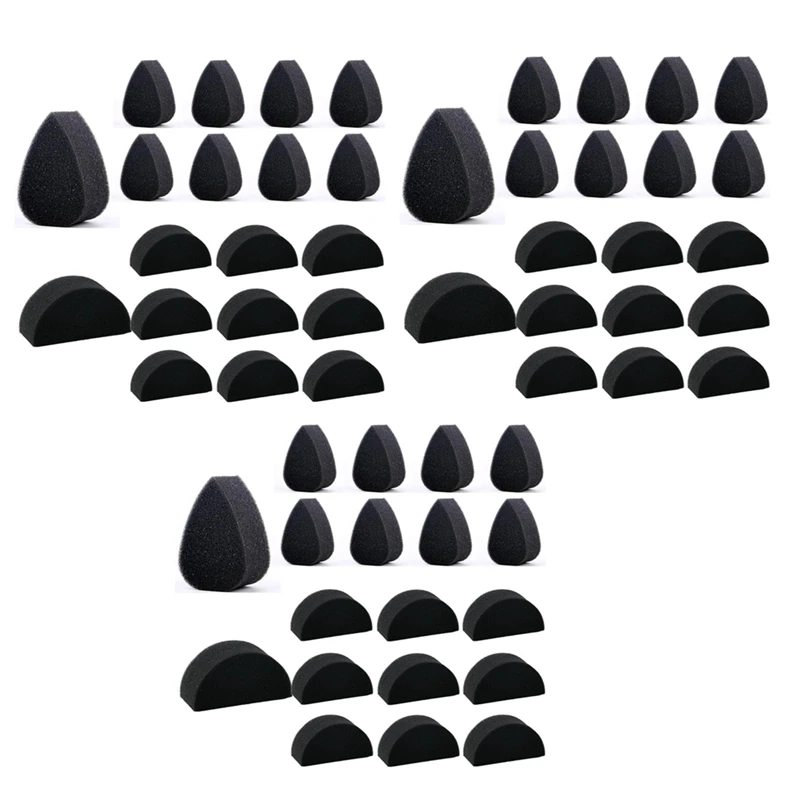 

Face Paint Sponges Face Painting Black Sponges High Density For Art Work And Body Paint (30 Petals + 30 Half Moon)