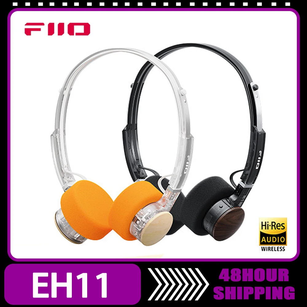 FiiO EH11 Retro Wireless Headphones Bluetooth Small Over-Ear Design Headset Large Dynamic Driver Headphones Mechanical Shell Pc