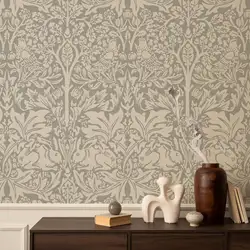Natural Brer Rabbit Peel and Stick Wallpaper, Botanic Plants Wall Paper Mural, Vintage,Botanical Wall Mural Paper, Wall Art Deco