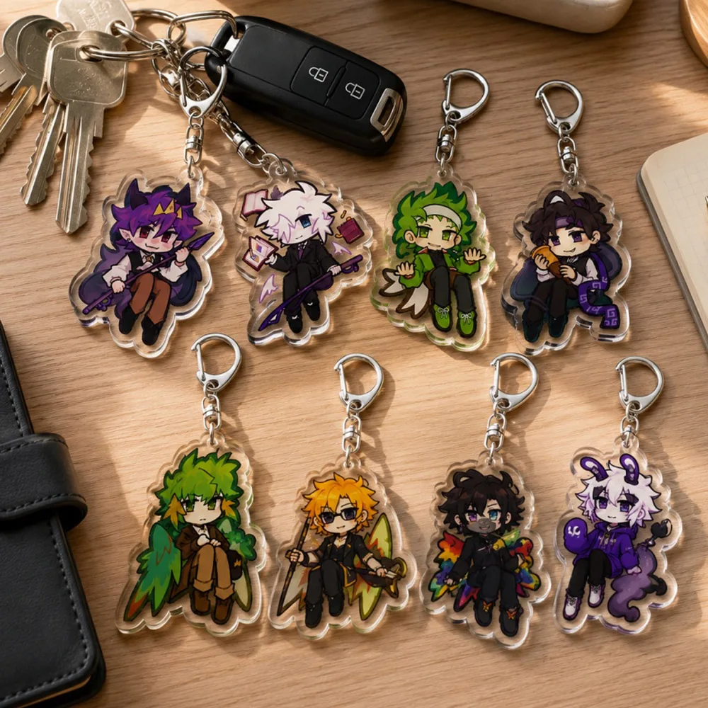 Cute Cartoon Chibi Keychain Accessories Bag Game Keyrings Jewelry Manga Fans Gifts