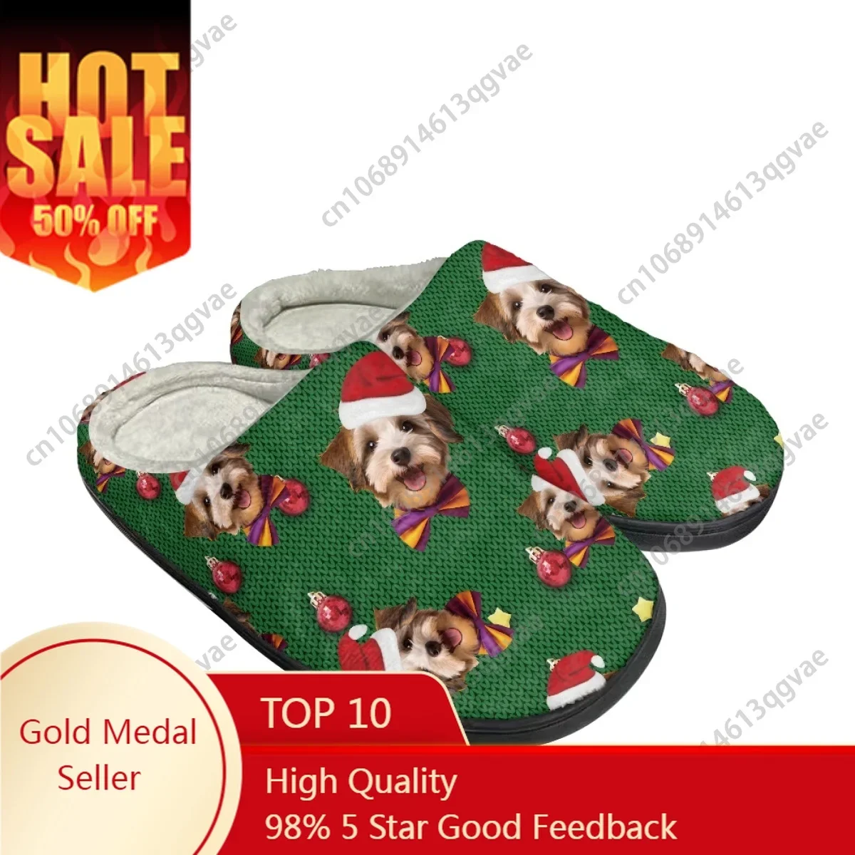 

Christmas Bow Tie Dog Alpaca Sloth Cute Cat Home Cotton Slippers Mens Womens Teenager Plush Bedroom Keep Warm Custom Slipper