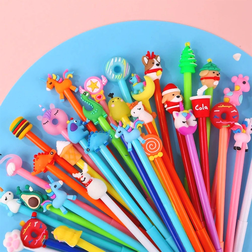 

5 шт., милая гелевая ручка с героями мультфильмов, 0,5 мм, черные чернила, детские подарки, школьные награды, призы, подарки для свадебных гостей, детский праздничный подарок