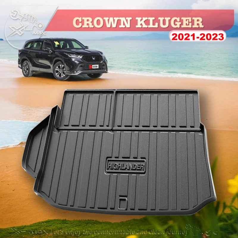 

For Toyota CROWN KLUGER 2021-2023 Fit Car Trunk Mat All Season Black Cargo Mat 3D Shaped Laser Measured Trunk Liners