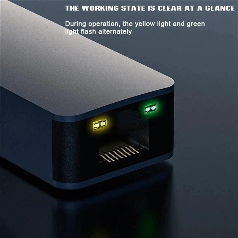 2500Mbps USB C Type-C Ethernet To RJ45 2.5G USB 3.0 Wired Adapter Converter Lan Network Hub For Windows 7/8/10 MAC For PC Laptop image 3