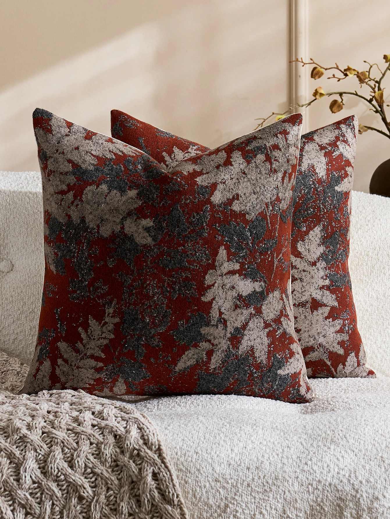 Pillow Insert 18X18 - 2 housses de coussin neutres à