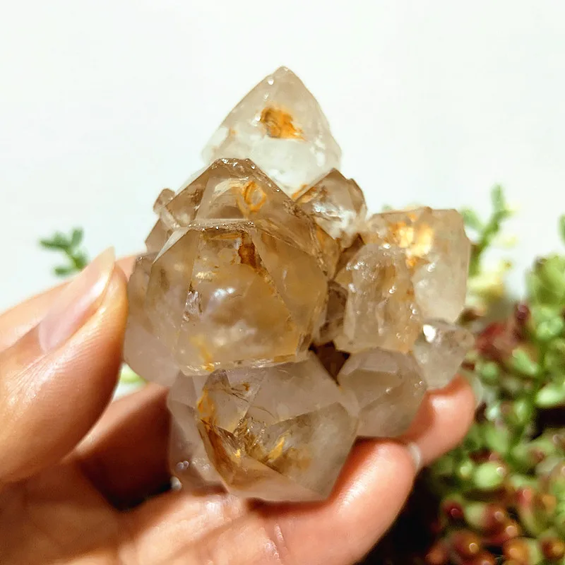 Natural Stones Yellow Mud Sparkling Clusters Raw Stone Mineral Specimen Rare Crystals Gemstones
