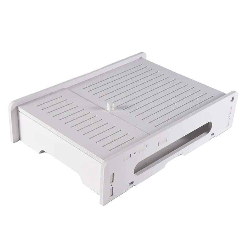 LICE-cajas de almacenamiento de enrutador Wifi inalámbrico, caja de madera, Cable de alimentación más soporte de Cable, estante de tablero de enchufe colgante de pared