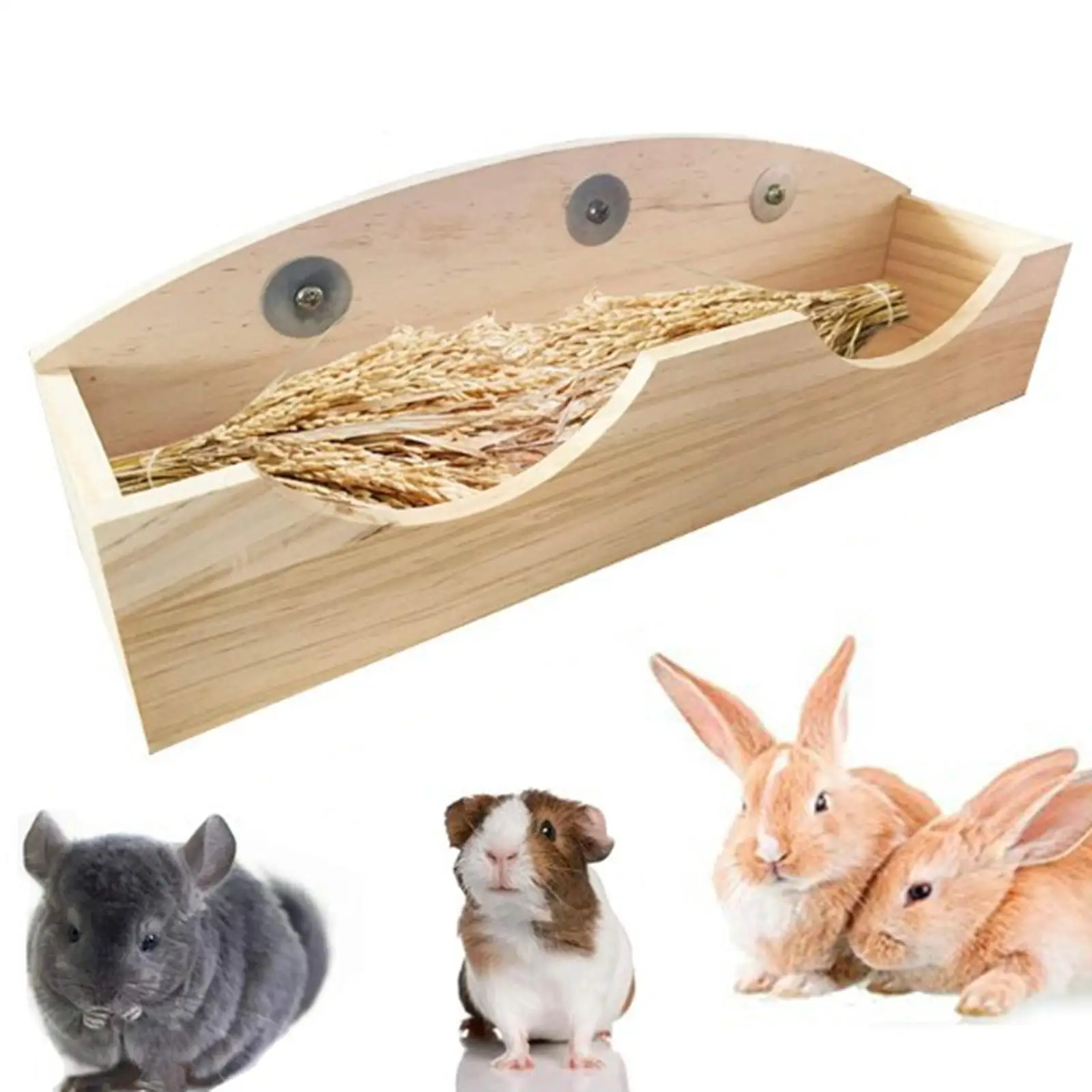 Durable Rabbit Hay Feeder Manger Holder Cage Mount Supplies Storage Accessories Dispenser Hamster Bowl Container Pet for Bunny