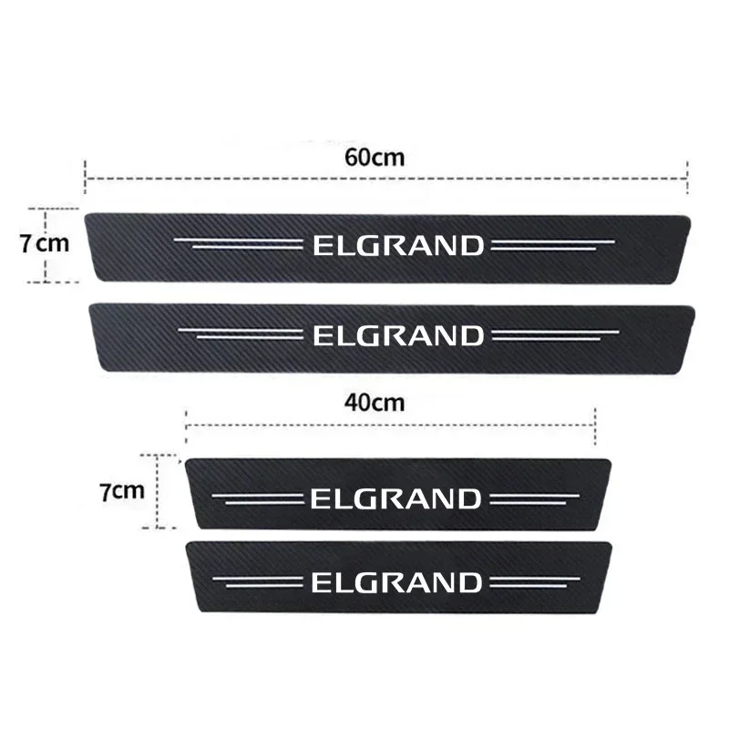 Car Decorative Decals Welcome Pedal Anti Scratching Strip for Nissan Elgrand Emblem Trunk Threshold Sill Protective Sticker Tape
