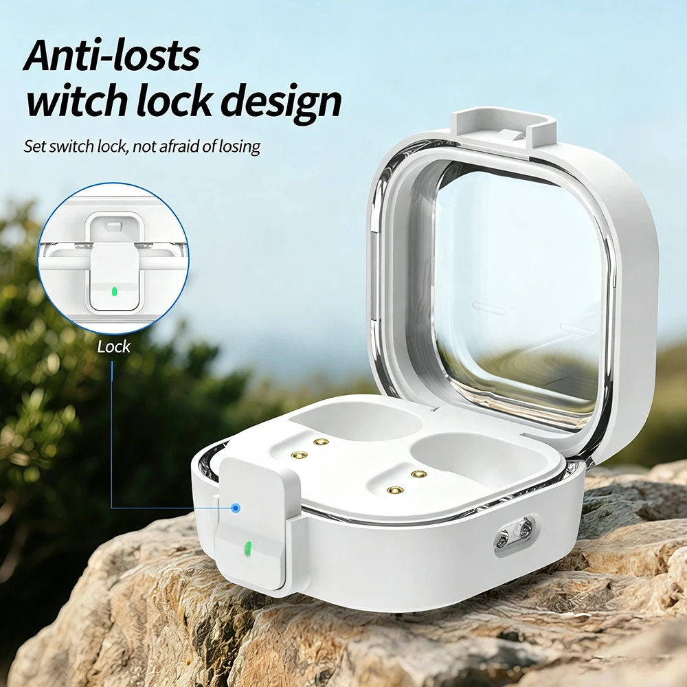 Regenbogen-transparente Kopfhörerhülle für Samsung Galaxy Buds 4 Pro Buds4 Buzz 4 Pro Buds 4pro Hülle mit Sicherheitsschloss Kopfhörer-Funda