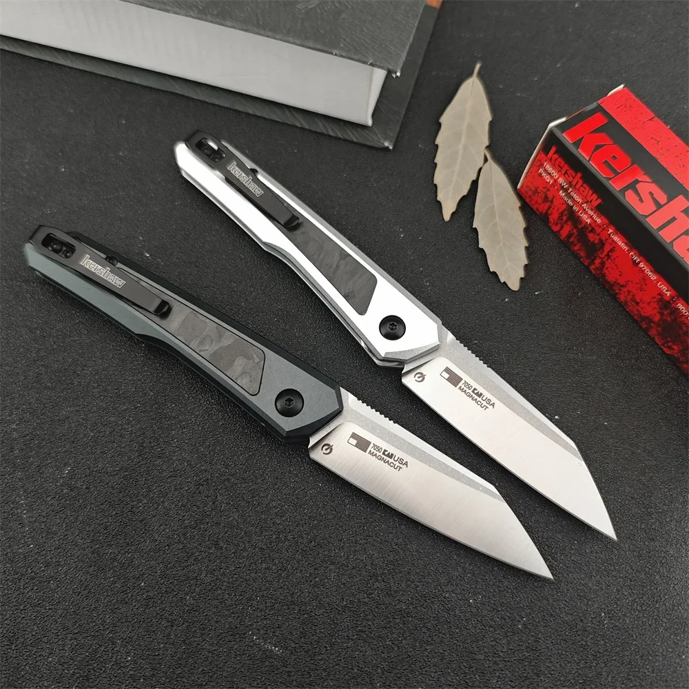 Outdoor KS 7050 Launch 20 Folding Knife D2 Two Tone Reverse Tanto Blade T6 Aluminum+carbon Fiber Handle Tactical Pocket EDC Tool