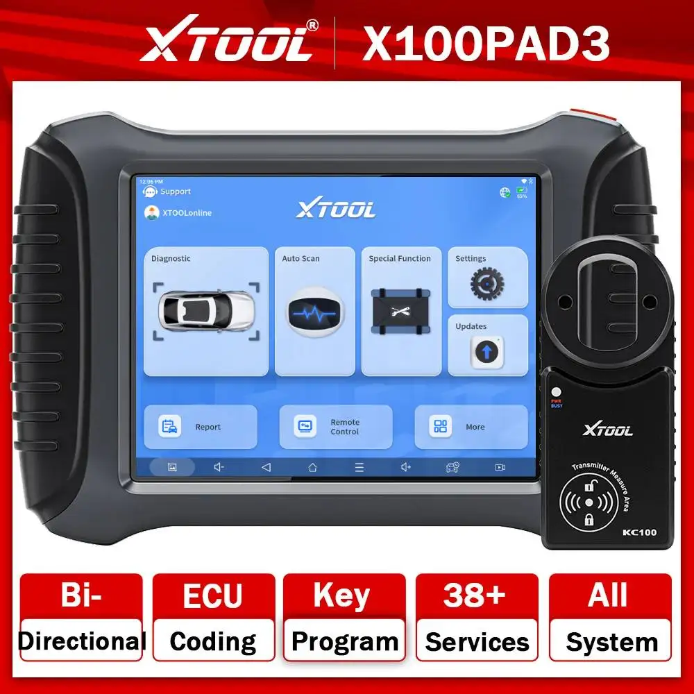 XTOOL X100 PAD3 Elite IMMO Key Programming Tool All System Diagnostic Scanner ECU Coding  with KC100 Key Programmer