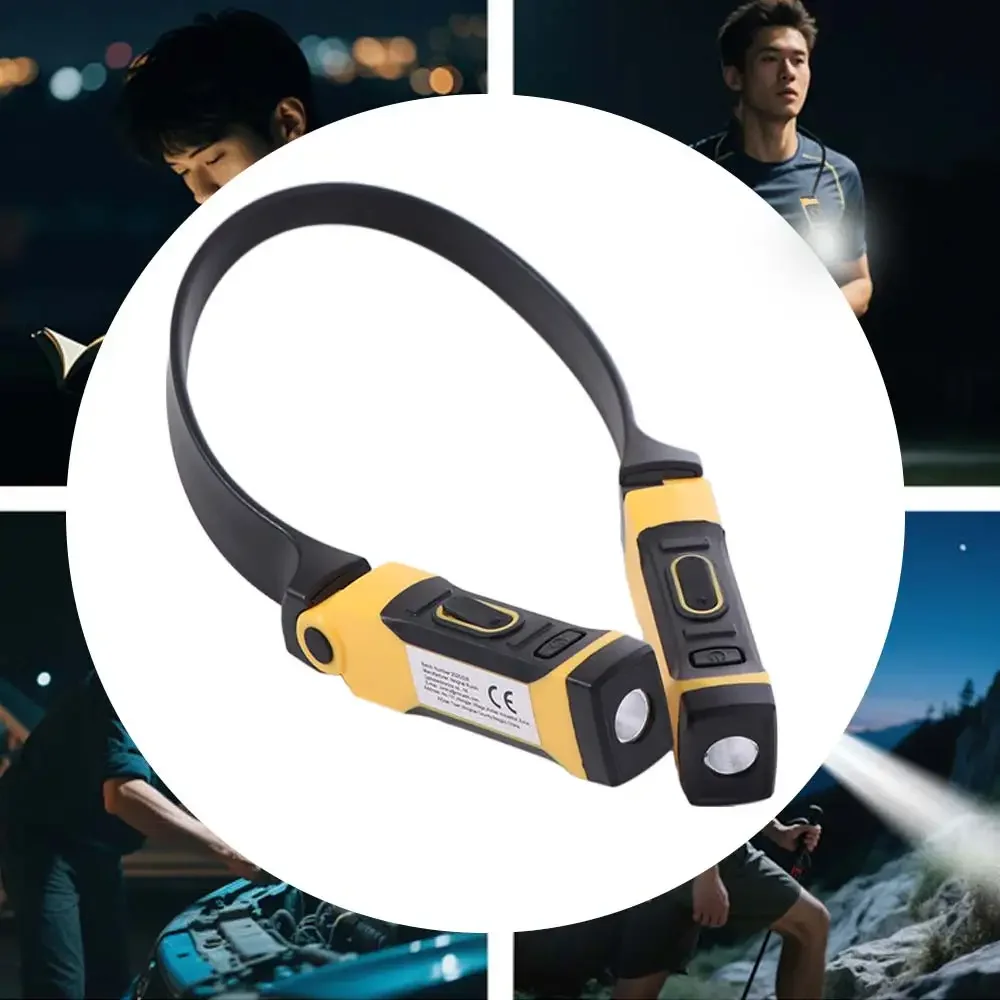 

Rechargeable LED Neck Light Long-lasting Two Brightness Levels Reading Light Bendable Arms Super Bright Book Light Knitting