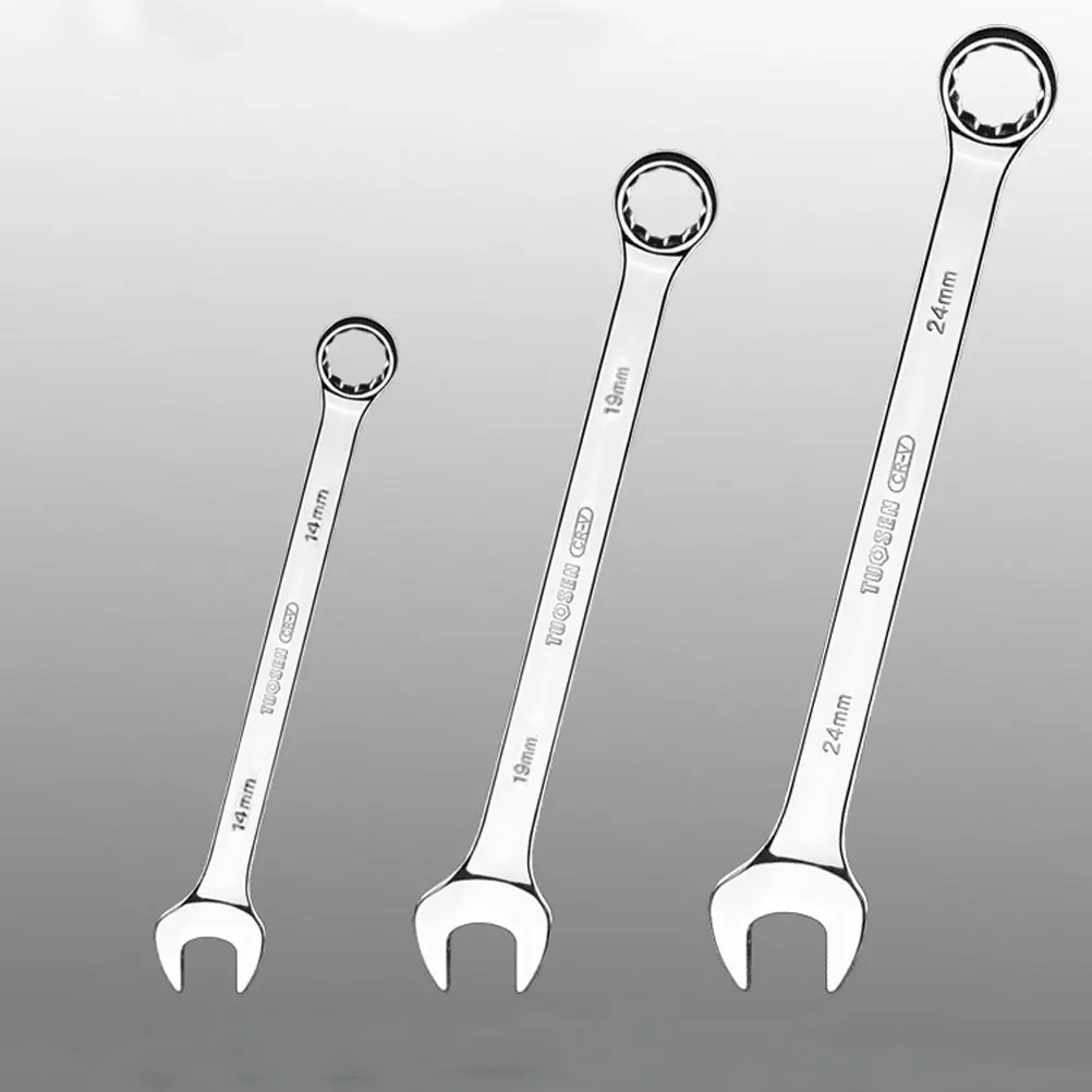 

14 pcs Ratchet Wrench Set 9 10 11 12 13 14 15 16 17 18 19 22 24mm Metric SAE Combination Spanner Repair Tools 45 Steel Hardware