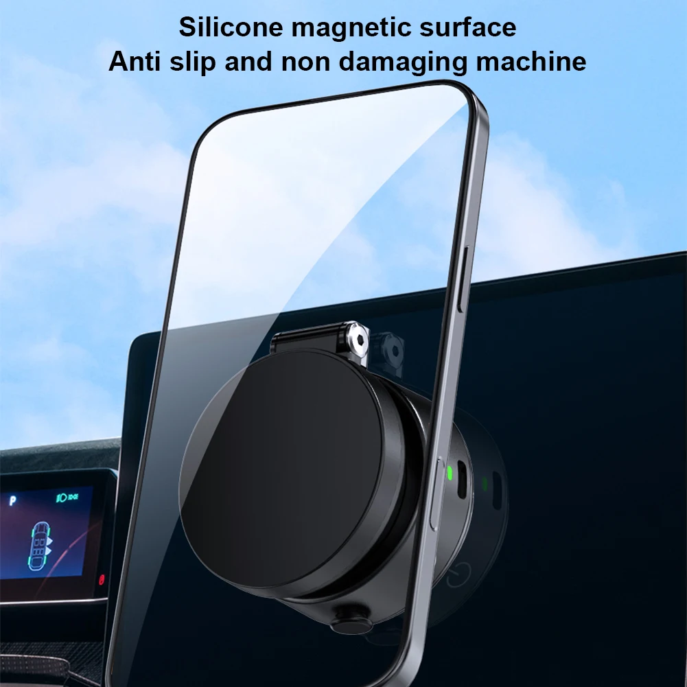 

For Magsafe Magnetic Vacuum Car Phone Holder 360° Rotatable Folding Mobile Phone Holder Electric Vacuum Swivel Stand for iPhone