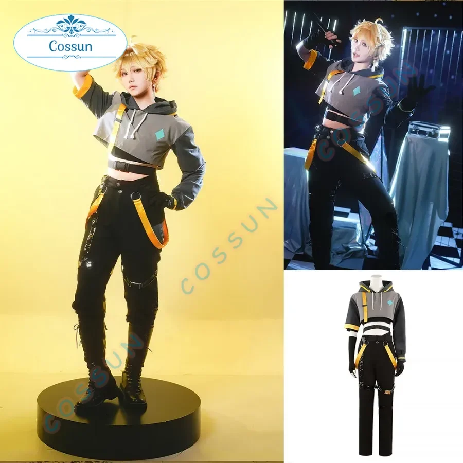 

[Customized] Genshin Impact Hoyofair 2024 Traveler Aether Cosplay Costume Women Men Uniform Game Halloween Outfit Clothes