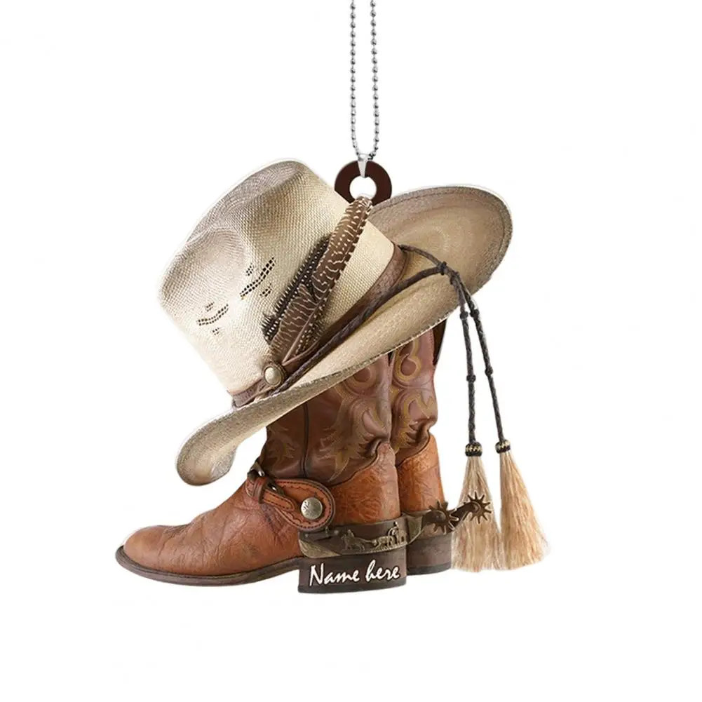 Hanging Ornament Long Lasting Innovative Reusable Adding Vitality Cowboy Flat Hanging Decoration Car Pendant Breathtaking