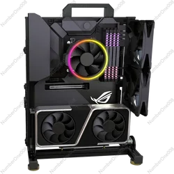 Open Chassis Rack Computer Matx Aluminum Alloy Creative Personality ITX Desktop Air Cooled ATX Large Plate All Aluminum