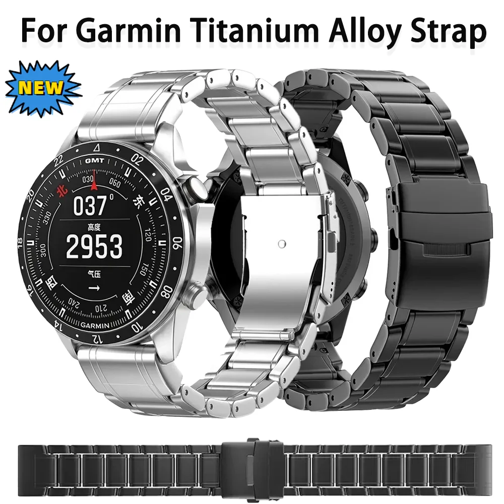 Titanium Alloy Strap for Garmin Aviator/Adventurer Band Wristband Garmin Fenix 8/Tactix 47/51mm 6/7X Forerunner 970 965 955 Belt