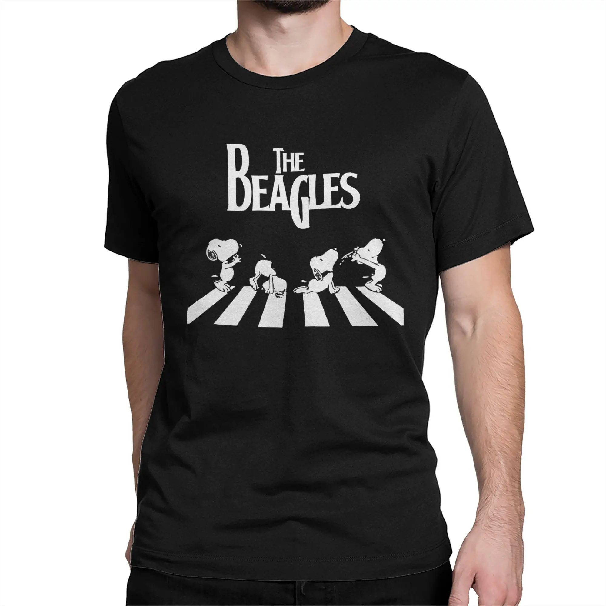 New Arrival the beagles snoopy Peanuts T Shirt For Unisex  Cotton T-shirts Short Sleeve Clothes