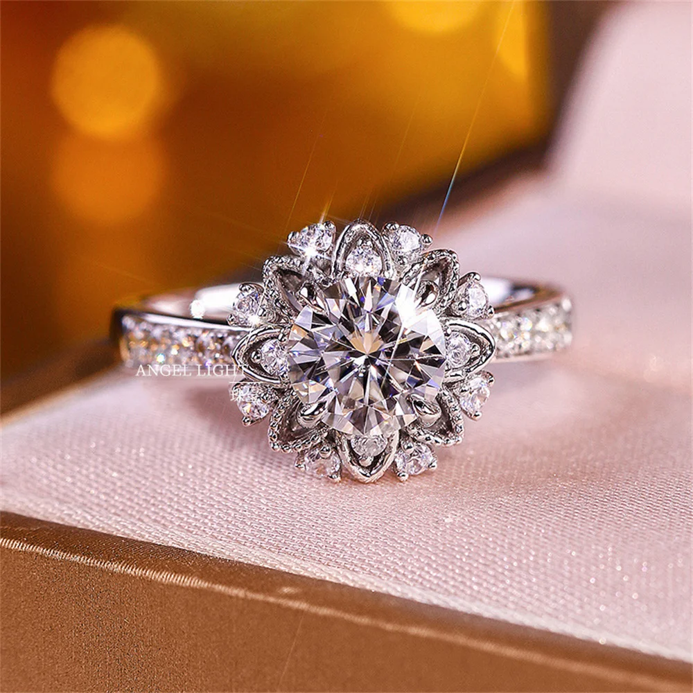 

2-каратное сверкающее восьмиугольное кольцо со звездой Mosana с платиновым покрытием и открытым концом для юбилейного помолвки, ювелирное изделие, подарок