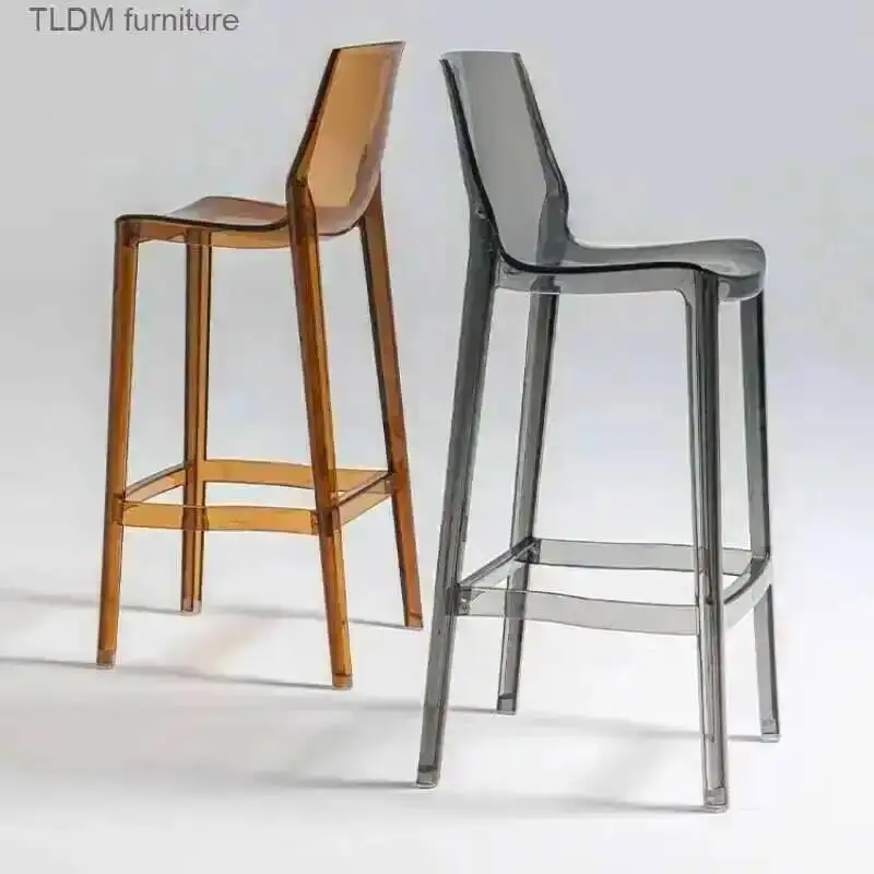 كراسي ألعاب لتناول الطعام تتميز بشرفة بلاستيكية إسكندنافية وبسيطة وكراسي طعام شفافة مصممة لأثاث منزلي عالي سيلا QQ