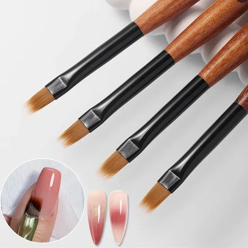 Pincel Degradado para Uñas, Pincel Acrílico para Efecto Ombre, Pincel para Gel UV DIY, Pinceles para Pintar y Dibujar Flores en las Uñas, Herramientas de Manicura para Salón