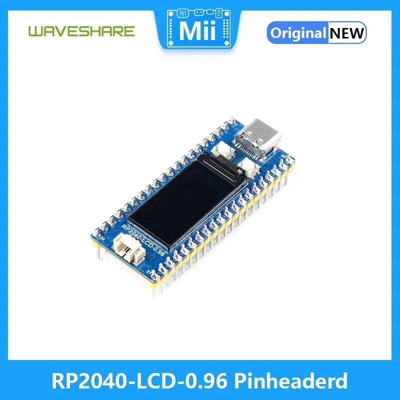 Processeur double cœur à écran d'affichage RP2040-LCD-0.96 65K compatible avec Raspberry Pi PICO