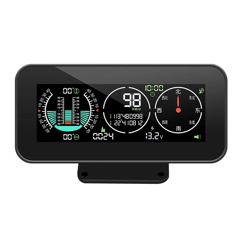 M60 GPS HUD Head-Up Display Speedometer Slope Digital Tilt Meter Temperature Meter Automotive Intelligent System Universal