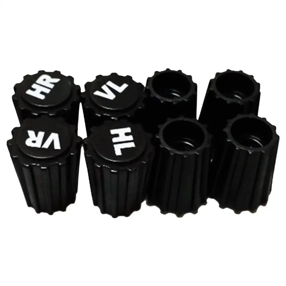 8Pcs Tyre Tire Valve Stem Dust Caps Dustproof Wheel Air Valve Cover With VR VL HR HL Printing 8V1 US Schrader ABS