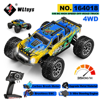 WLtoys 164018 1/16 RC Car off Road 4x4 Trucks With LED light 2.4G Electric Hight Speed Remote Control Climbing Cars For Kid