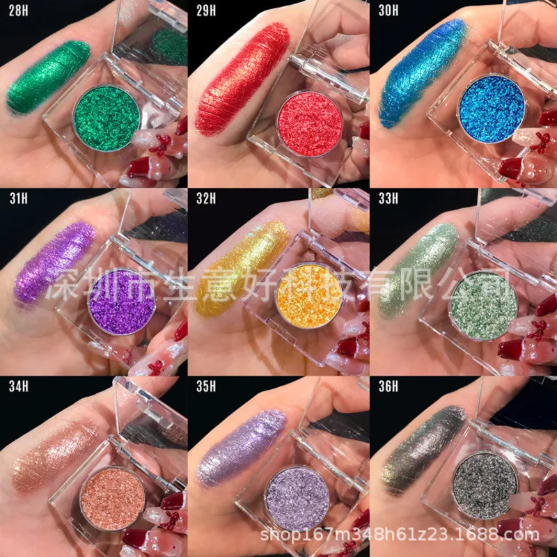 26mm High-Gloss Diamond Eyeshadow Dazzling Metallic Luster Chameleon Eyeshadow for Eye Makeup