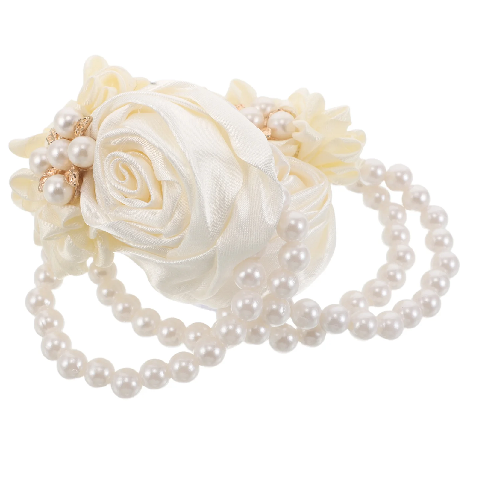 

2Pcs Wedding Wrist Corsage Artificial Flower Bracelet Elegant Design Longlasting Freshness Comfortable Wear Bridesmaids Bridal