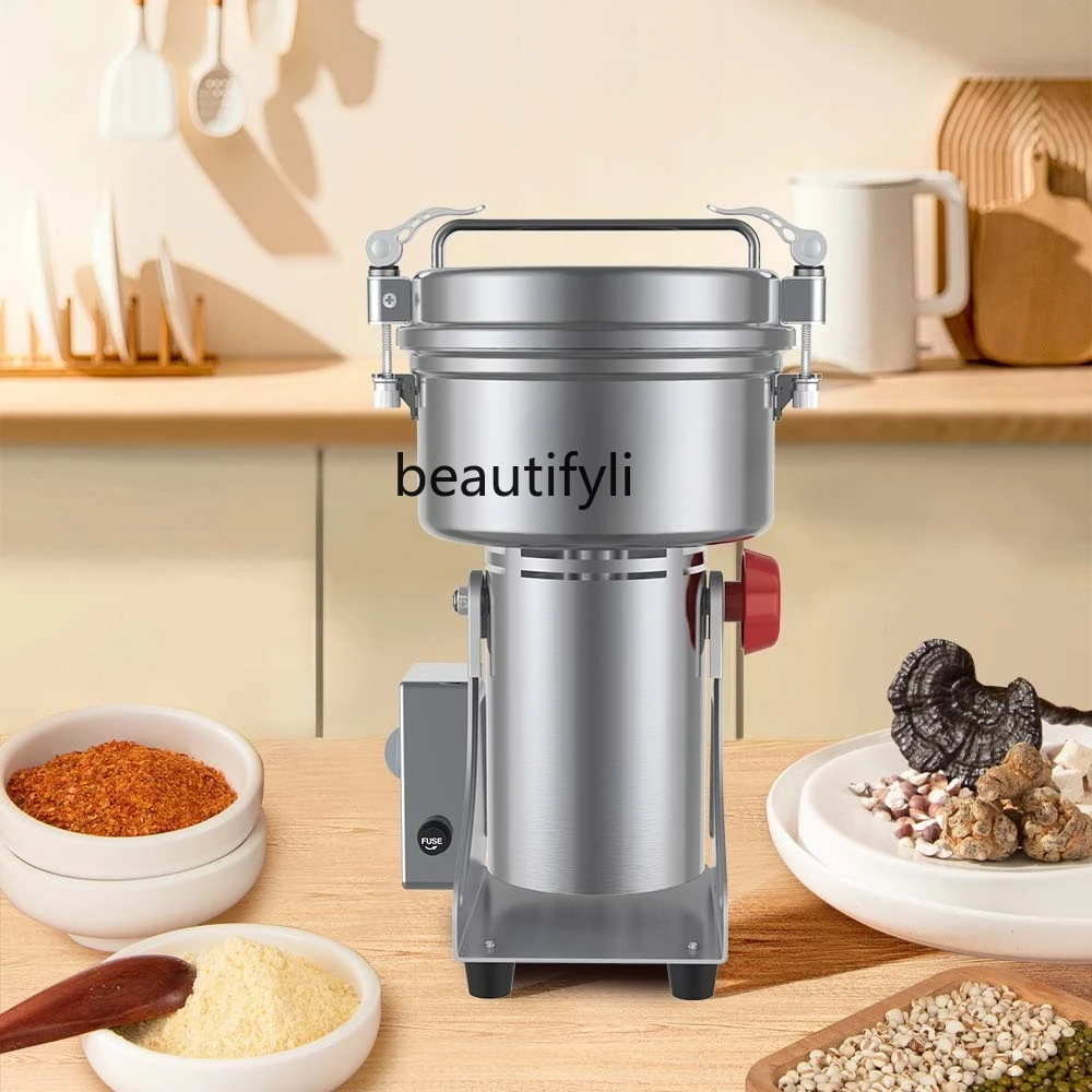 مطحنة مسحوق عشبية صينية محمولة صغيرة الحجم من حبوب القهوة والفلفل